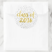 Faux Gold Foil Afstuderen Ronde Sticker (Tas)