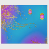 Faux Gold Foil Arabian Bollywood Cadeaupapier (Vlak)