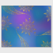 Faux Gold Foil Arabian Bollywood Cadeaupapier (Vlak)