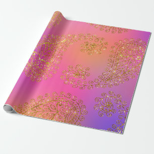 Faux Gold Foil Arabian Bollywood Cadeaupapier