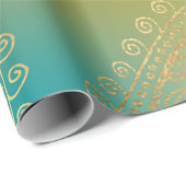 Faux Gold Foil Arabian Bollywood Cadeaupapier (Rol Hoek)