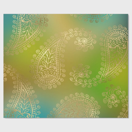 Faux Gold Foil Arabian Pattern Cadeaupapier (Vlak)