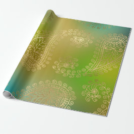 Faux Gold Foil Arabian Pattern Cadeaupapier