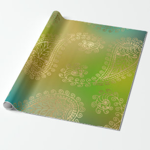 Faux Gold Foil Arabian Pattern Cadeaupapier