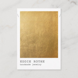 Faux Gold Foil Background Ketting Display Visitekaartje