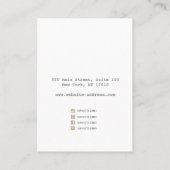 Faux Gold Foil Background Ketting Display Visitekaartje (Achterkant)