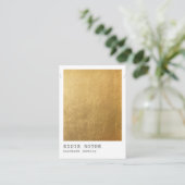 Faux Gold Foil Background Ketting Display Visitekaartje (Staand voorkant)