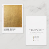 Faux Gold Foil Background Ketting Display Visitekaartje (Voorkant / Achterkant)
