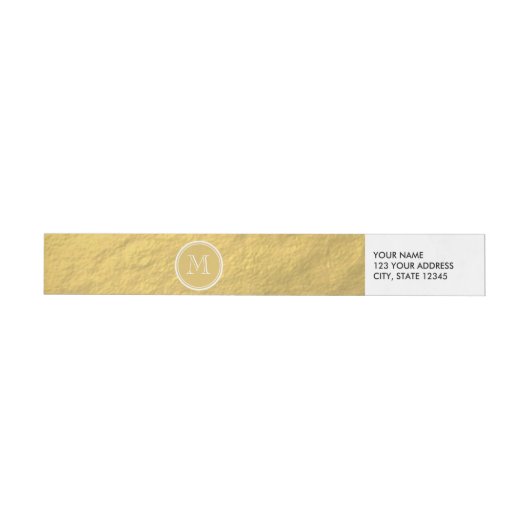 Faux Gold Foil Background Monogram (Individueel)
