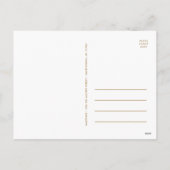 Faux Gold Foil Bekleding kerstfoto's Feestdagenkaart (Achterkant)