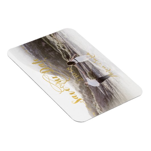 Faux Gold Foil Bewaar onze datum  magneet (Rechterzijde)