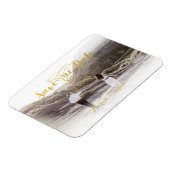 Faux Gold Foil Bewaar onze datum magneet (Linkerzijde)