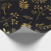 Faux Gold Foil Black Cadeaupapier (Hoek)