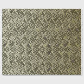 Faux Gold Foil Black Cirkel ventilatorpatroon Cadeaupapier (Vlak)