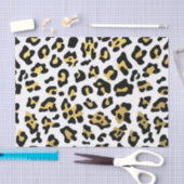 Faux Gold Foil Black leopard Print Patroon Tissuepapier (Craft)
