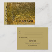 Faux Gold Foil Black Modern Cadeaubon Kortingskaartje (Voorkant / Achterkant)