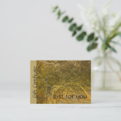 Faux Gold Foil Black Modern Cadeaubon Kortingskaartje (Staand voorkant)