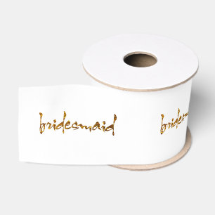 Faux Gold Foil Bridesmaid Grosgrain Lint