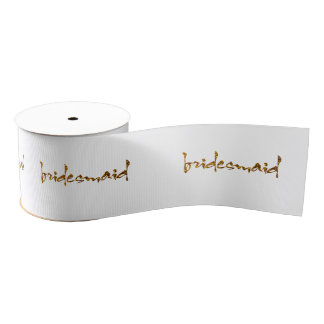 Faux Gold Foil Bridesmaid Grosgrain Lint