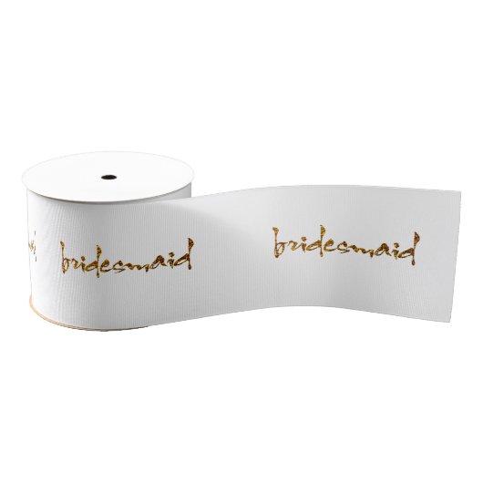 Faux Gold Foil Bridesmaid Grosgrain Lint (Spoel)