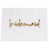 Faux Gold Foil Bridesmaid Large Cadeautasje