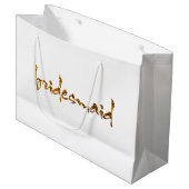 Faux Gold Foil Bridesmaid Large Cadeautasje (Voorkant Gekanteld)