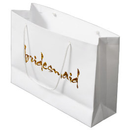 Faux Gold Foil Bridesmaid Large Cadeautasje