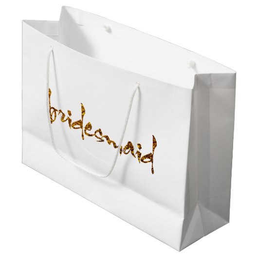 Faux Gold Foil Bridesmaid Large Cadeautasje