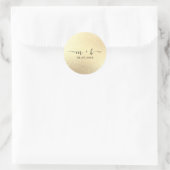 Faux Gold Foil Bruiloft Sticker (Tas)