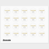 Faux Gold Foil Cheers Nieuwjaar Sticker (Vel)