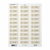 Faux Gold Foil Cheers Website nieuwjaars Etiket (Full Sheet)
