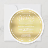 Faux Gold Foil Circle Weddenschap Kaart (Voorkant)