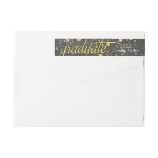 Faux Gold Foil Confetti Afstuderen (Achterkant)