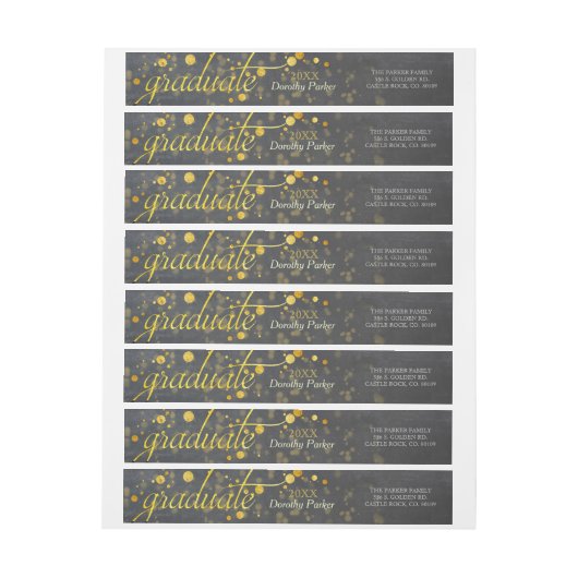 Faux Gold Foil Confetti Afstuderen (Vel)