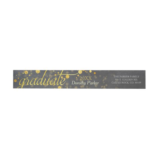 Faux Gold Foil Confetti Afstuderen (Individueel)