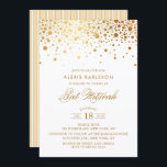 Faux Gold Foil Confetti Bat Mitzvah Uitnodiging<br><div class="desc">Moderne en elegante Bat Mitzvah-uitnodiging met faux roos gold confetti stippen met script. Overeenkomende objecten zijn beschikbaar.</div>