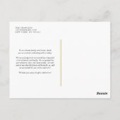 Faux Gold Foil Confetti bruiloft Bedankt Briefkaart (Achterkant)