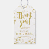 Faux Gold Foil Confetti Dank u Cadeaulabel (Voorkant)