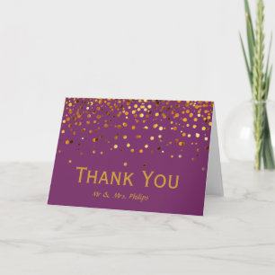Faux Gold Foil Confetti Elegant Sparkles Bedankt
