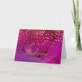 Faux Gold Foil Confetti Elegant Sparkles Welkom C Kaart (Voorkant)