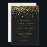 Faux Gold Foil Confetti Elegant Wedding Invitation Kaart<br><div class="desc">Gold Foil Confetti Stippen Elegant Wedding Invitation Fun en moderne huwelijksuitnodiging.</div>
