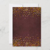 Faux Gold Foil Confetti Elegant Wedding Save the D Date (Achterkant)