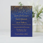 Faux Gold Foil Confetti Elegant Wedding Save the D Date (Staand voorkant)