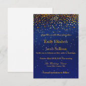Faux Gold Foil Confetti Elegant Wedding Save the D Date (Voorkant / Achterkant)