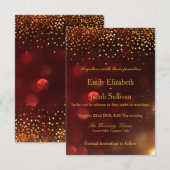 Faux Gold Foil Confetti Elegant Wedding Save the D Date (Voorkant / Achterkant)