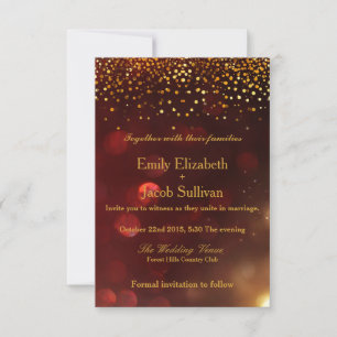 Faux Gold Foil Confetti Elegant Wedding Save the D Date