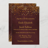 Faux Gold Foil Confetti Elegant Wedding Save the D Save The Date (Voorkant / Achterkant)
