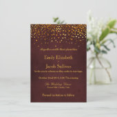 Faux Gold Foil Confetti Elegant Wedding Save the D Save The Date (Staand voorkant)
