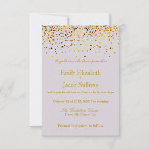Faux Gold Foil Confetti Elegant Wedding Save the D Save The Date