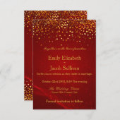 Faux Gold Foil Confetti Elegant Wedding Save the D Save The Date (Voorkant / Achterkant)